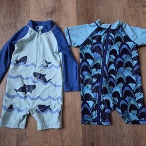 12-18 Month Blue Shark Swimsuit Lot